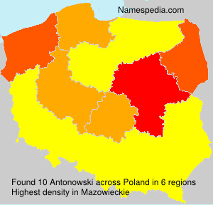 Surname Antonowski in Poland Surname Antonowski in Poland