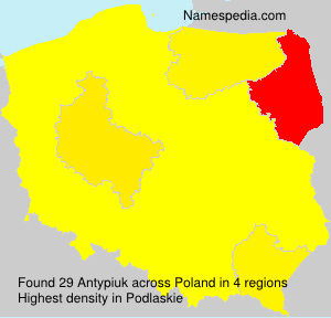 Surname Antypiuk in Poland Surname Antypiuk in Poland