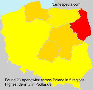 Surname Aponowicz in Poland Surname Aponowicz in Poland