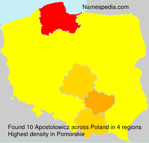 Surname Apostolowicz in Poland Surname Apostolowicz in Poland