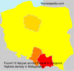 Surname Apryas in Poland Surname Apryas in Poland