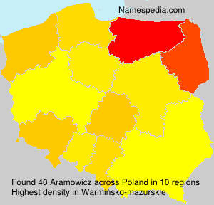 Surname Aramowicz in Poland Surname Aramowicz in Poland