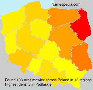 Surname Arasimowicz in Poland Surname Arasimowicz in Poland