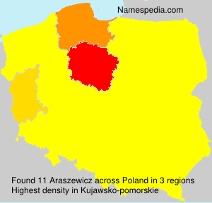Surname Araszewicz in Poland