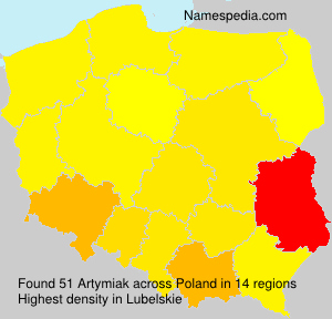Surname Artymiak in Poland