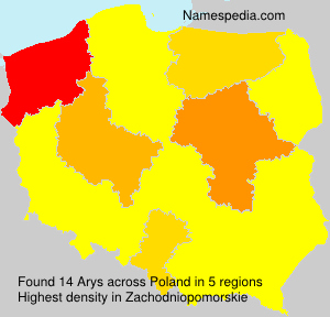 Surname Arys in Poland Surname Arys in Poland
