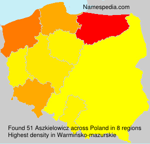 Surname Aszkielowicz in Poland Surname Aszkielowicz in Poland
