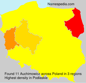 Surname Auchimowicz in Poland Surname Auchimowicz in Poland
