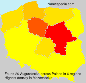 Surname Auguscinska in Poland Surname Auguscinska in Poland