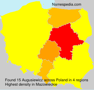 Surname Augusiewicz in Poland Surname Augusiewicz in Poland