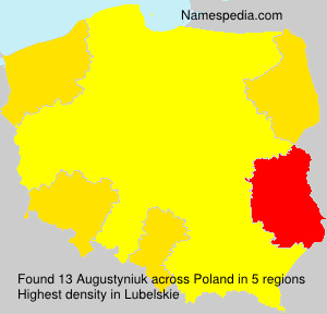 Surname Augustyniuk in Poland