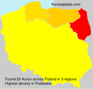 Surname Auron in Poland Surname Auron in Poland