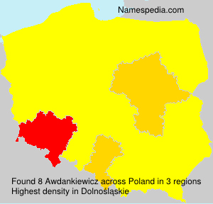 Surname Awdankiewicz in Poland Surname Awdankiewicz in Poland