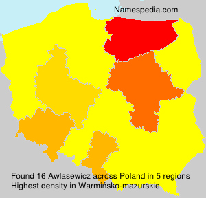 Surname Awlasewicz in Poland Surname Awlasewicz in Poland