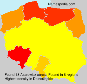 Surname Azarewicz in Poland