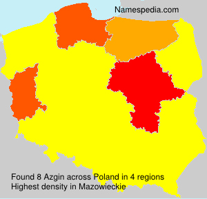 Surname Azgin in Poland Surname Azgin in Poland