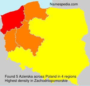 Surname Azierska in Poland Surname Azierska in Poland