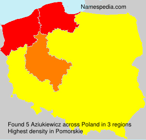 Surname Aziukiewicz in Poland Surname Aziukiewicz in Poland