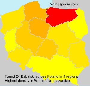 Surname Babalski in Poland Surname Babalski in Poland