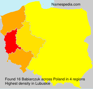 Surname Babiarczuk in Poland Surname Babiarczuk in Poland