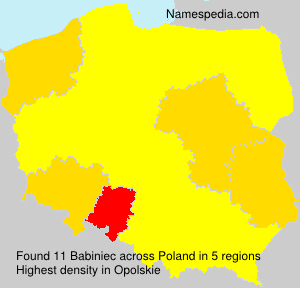 Surname Babiniec in Poland Surname Babiniec in Poland