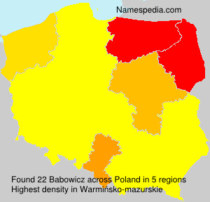 Surname Babowicz in Poland Surname Babowicz in Poland