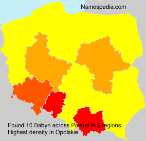 Surname Babyn in Poland Surname Babyn in Poland