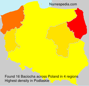 Surname Baciocha in Poland Surname Baciocha in Poland