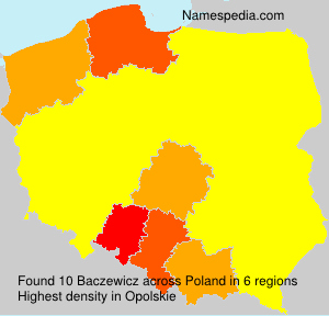 Surname Baczewicz in Poland Surname Baczewicz in Poland