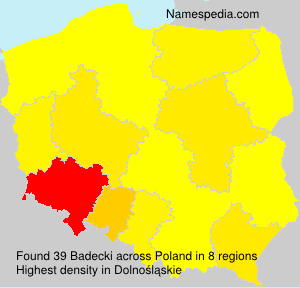 Surname Badecki in Poland Surname Badecki in Poland