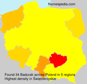 Surname Badurak in Poland