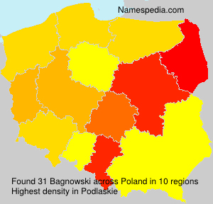 Surname Bagnowski in Poland Surname Bagnowski in Poland