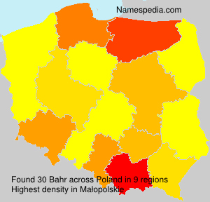Surname Bahr in Poland Surname Bahr in Poland