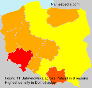 Surname Bahrynowska in Poland Surname Bahrynowska in Poland