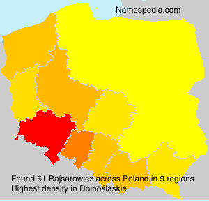 Surname Bajsarowicz in Poland Surname Bajsarowicz in Poland