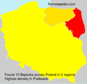 Surname Bajsicka in Poland Surname Bajsicka in Poland