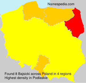 Surname Bajsicki in Poland Surname Bajsicki in Poland