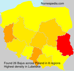 Surname Bajus in Poland Surname Bajus in Poland