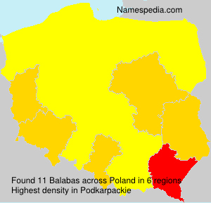 Surname Balabas in Poland Surname Balabas in Poland