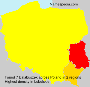Surname Balabuszek in Poland Surname Balabuszek in Poland