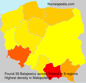 Surname Balajewicz in Poland Surname Balajewicz in Poland