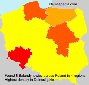 Surname Balandynowicz in Poland Surname Balandynowicz in Poland
