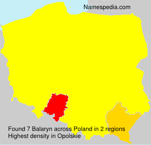 Surname Balaryn in Poland Surname Balaryn in Poland