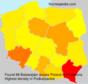 Surname Balawajder in Poland Surname Balawajder in Poland