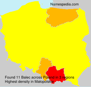 Surname Balec in Poland Surname Balec in Poland