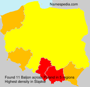 Surname Baljon in Poland Surname Baljon in Poland