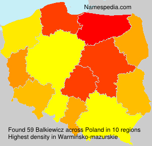 Surname Balkiewicz in Poland Surname Balkiewicz in Poland
