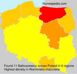 Surname Baltruszewicz in Poland Surname Baltruszewicz in Poland