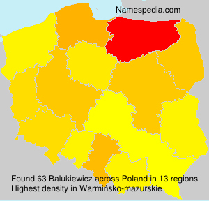 Surname Balukiewicz in Poland Surname Balukiewicz in Poland
