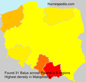 Surname Balus in Poland Surname Balus in Poland
